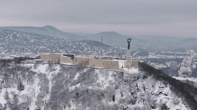 The Snowy The Citadel of Budapest after a big Snowstorm