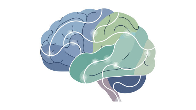Conceptual depiction of a vibrant human brain, illustrating active thought, complex neural networks, and the essence of intelligence and learning and the mind's capabilities