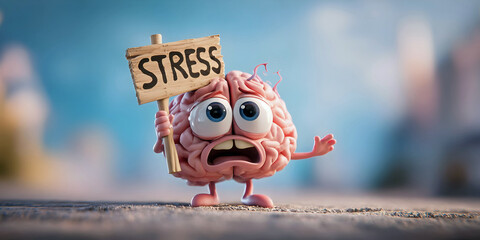  Brainstorm Breakdown: A Cartoon Crisis of Stress, ai generated.