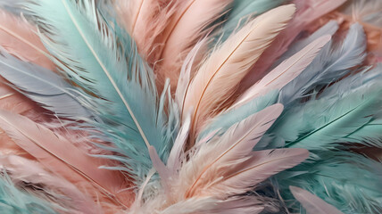 colorful feathers background