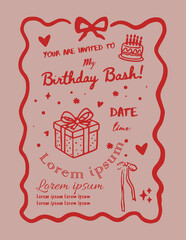 Birthday invitation card design