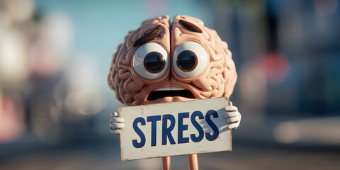  Brainstorm Breakdown: A Cartoon Crisis of Stress, ai generated.