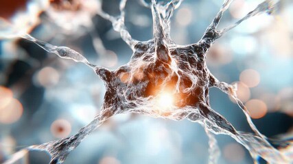 Electrifying neuron network firing and communicating pulses in highdefinition closeup - Powered by Adobe