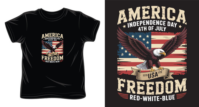 America independence day 4th of july eagle freedom design