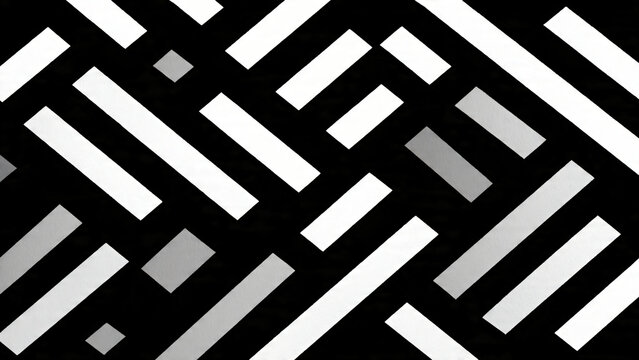 Papier peint graphique abstrait noir et blanc