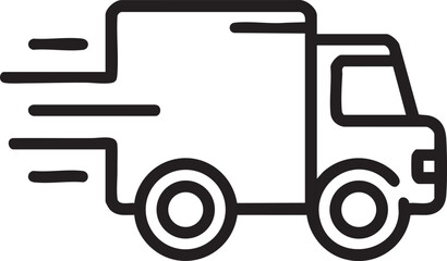 Delivery Truck Icon for Shipping and Logistics