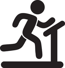 Growth and Progress Arrow Icon with Running Person