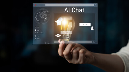 AI chatbot interface facilitates communication, chatbot, and AI interaction for automated user support and information exchange Latch