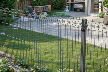 Generative AI: grating wire industrial fence panels, pvc metal fence panel 