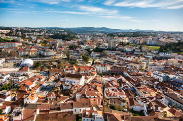 Panoramic cityscape of Leiria Portugal