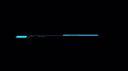 Futuristic Digital Loading Bar Animation with Glitch Effect on Black Background. - Powered by Adobe