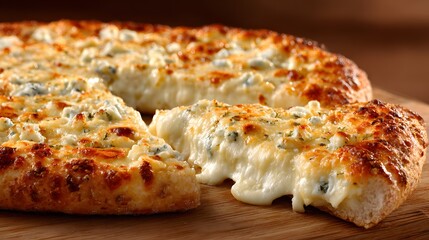 Four Cheese Pizza with Rich Creamy Melted Layers