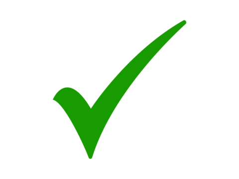 Flat Green Checkmark Icon on Transparent Background for Design - Powered by Adobe