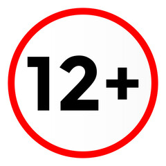 Content Rating Symbol 12+ Minimum Age Requirement