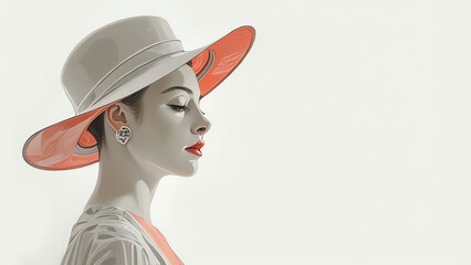 Woman in hat. A beautifully generated image to enhance your websites, presentations, thumbnails and other creative projects.