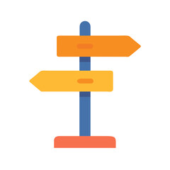 Two Directional Arrow Signs Indicating Different Paths Or Choices on a road