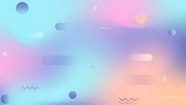 Abstract colorful background with geometric shapes and gradient - Powered by Adobe