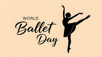 Celebrating world ballet day with elegant dancer