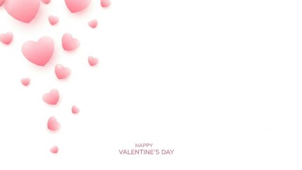 Pink cherry blossom petals falling on white background