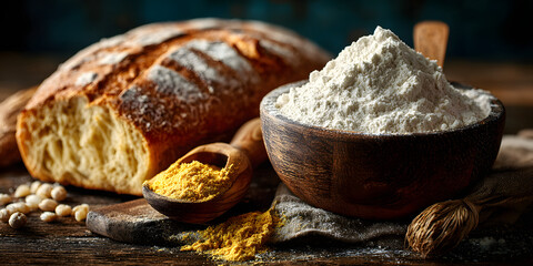 Rice flour as a primary ingredient for bread production, focusing on gluten-free options