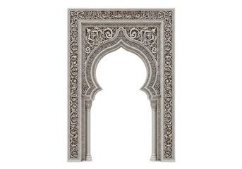 intricate islamic archway with arabesque ornamentation