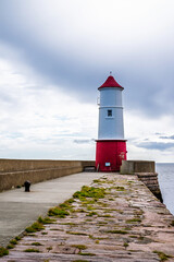Fototapeta premium Berwick Pier and Lighthouse, Berwick-upon-Tweed, England