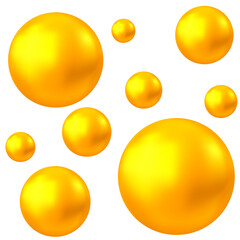 Golden collagen, keratin or serum bubbles.