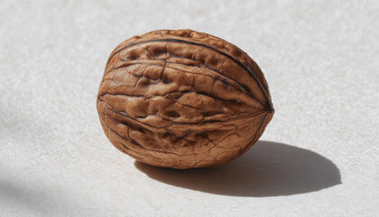 Walnut on Light Sand Surface