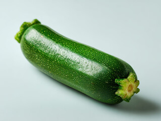 Fresh Zucchini on Light Surface