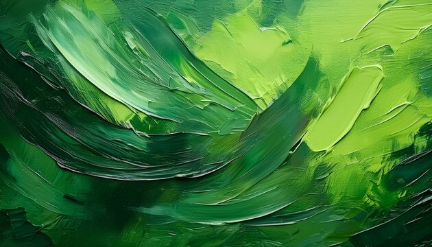 Chaotic Brushstrokes Dance Across A Verdant Canvas Abstract Background For Header Poster Banner Backdrop Design - Powered by Adobe