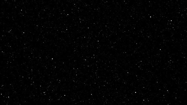 Twinkling stars seamless loop background animation on black background. 4K animated flickering starfield for night sky background, space visuals, motion graphics, and video editing.