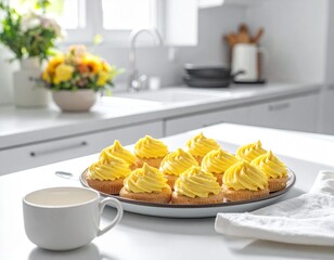 Butterkekse mit gelben Zuckergu&szlig;