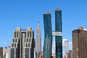 Obraz premium Copper building and Empire State Building