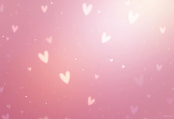 Fototapeta premium Soft pink gradient background with subtle heart light texture