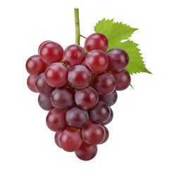 Fototapeta premium High-resolution red grapes isolated on transparent background