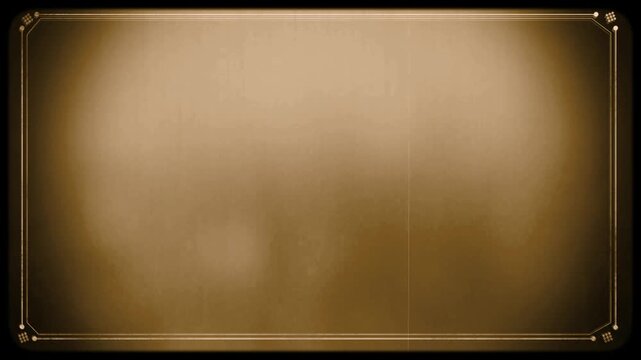 Old CRT TV Screen Effect with Rounded Corners and Sepia Color. Retro Background for Text and Titles.