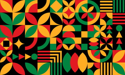 Juneteenth Independence Day Background. Black History Month. Freedom or Emancipation day. Annual American holiday June 19 poster. Horizontal banner vector illustration.