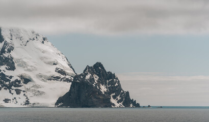 Antarctica Sharp Mountain Peaks in Elephant Island. Stunning Adventure Travel Remote Fine Art...