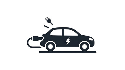 Fototapeta premium Electric car charging icon