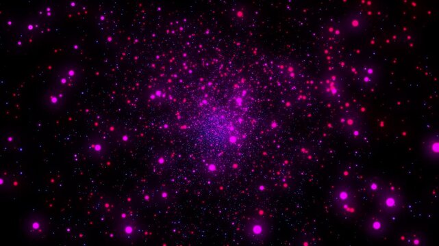 Floating Space Particles with Cosmic Glow, Sci-Fi Background Animation