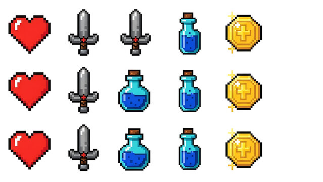 Pixel Art Game Icons