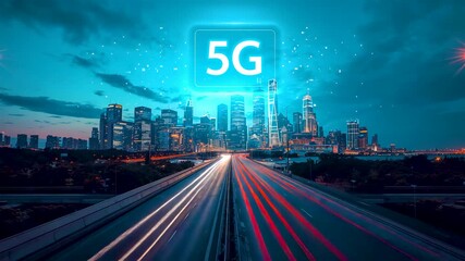 5G wireless network powering a modern city skyline with high speed data transmission dynamic urban mobility and next generation digital connectivity - Powered by Adobe