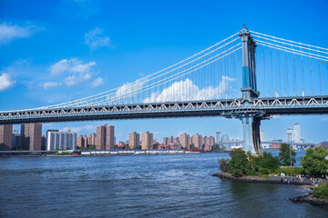 Manhattan Bridge between Manhattan and Brooklyn during sunset, NewYork city, New York, United States of America, USA, 4k, wallpaper desktop
