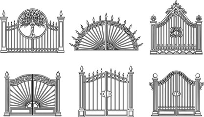 Ornate metal gates with various ornate gates fence ironwork