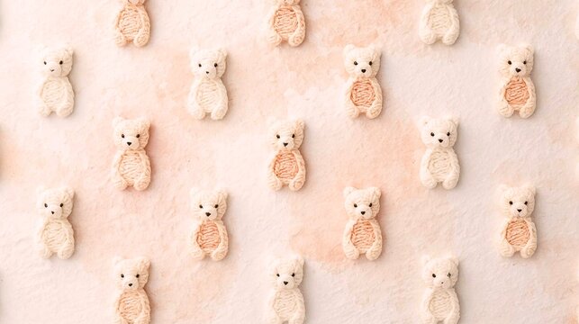 2D Yarn Art Kids Bear Faces &mdash; Soft Craft Wool Stamp Series