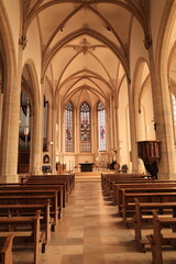 Blick in die Katholische Kirche St. Georg im Zentrum der Stadt Bocholt in Nordrhein-Westfalen
