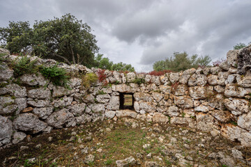 Binifat Talayot, circular Talayot ​​on the Sencelles Costitx Archaeological Route, Mallorca, Balearic Islands, Spain