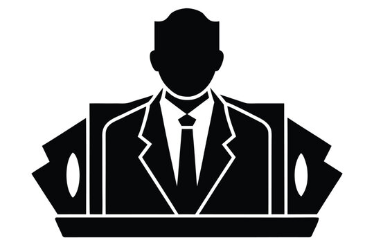 hedge fund vector icon silhouette