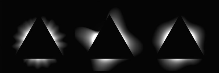 Set of triangle illuminate light frames