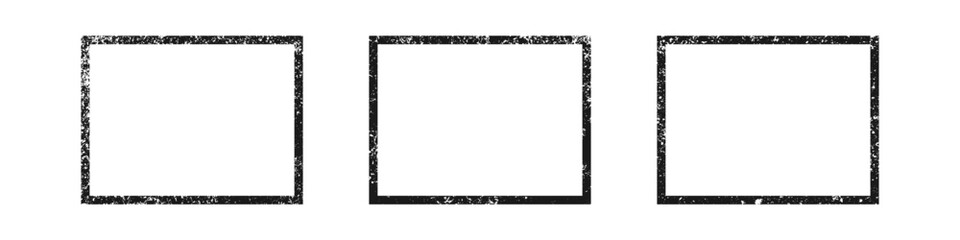Set of grunge borders in rectangle form